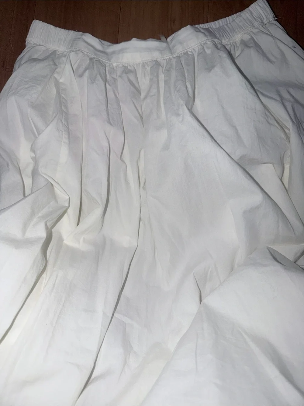 Free People Ivory Full Boho Style Midi Skirt